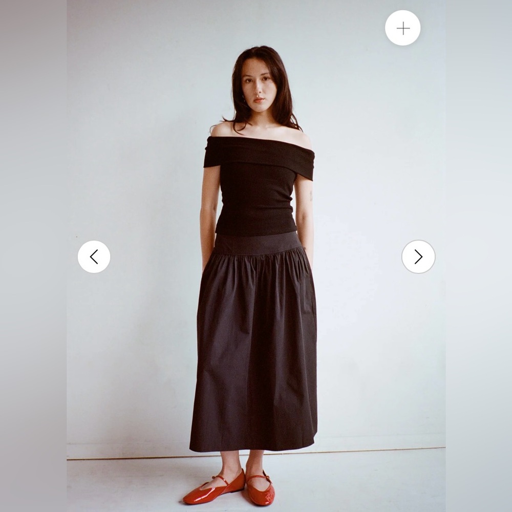 Wray Lulu cotton poplin Black Skirt